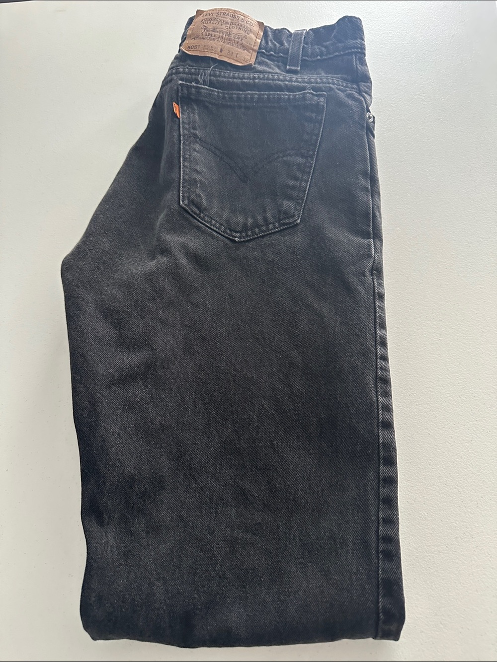 Vintage Levis 505 Jeans Men Regular Straight Orange Tab missing inner tag! 34x32
